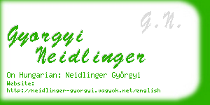 gyorgyi neidlinger business card